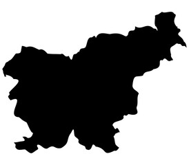 Map of slovenia isolated on transparent background.