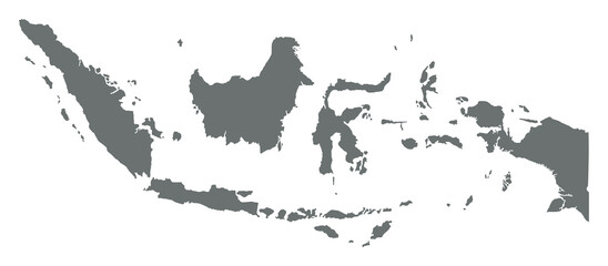 Map of indonesia  isolated on Transparent background.