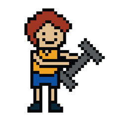 Cute pixel cartoon 8bit character man weight training with dumbbell lifestyle vector for decoration life style 8 bit male exercise gym fitness body building vector.