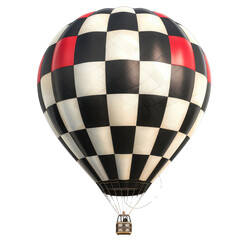 chequered hot air balloon
