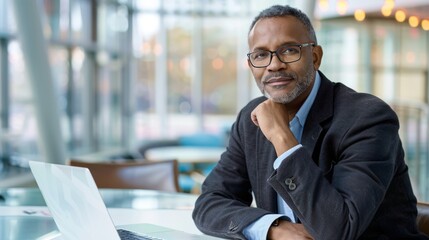 Confident Businessman at Workplace