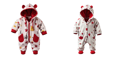 set of onesie isolated on transparent background