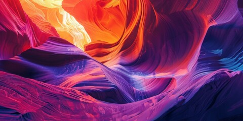 A colorful canyon with a river running through it - Powered by Adobe