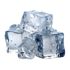 Obraz premium ice cubes on transparent background 3d rendering