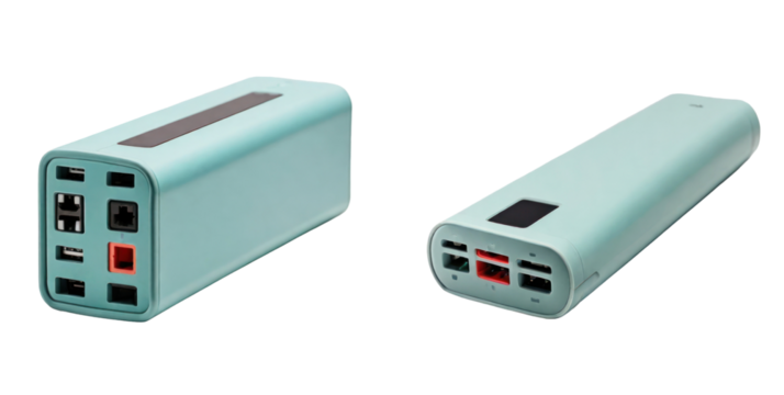 set of power bank isolated on transparent background