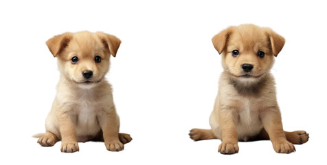 set of pup isolated on transparent background