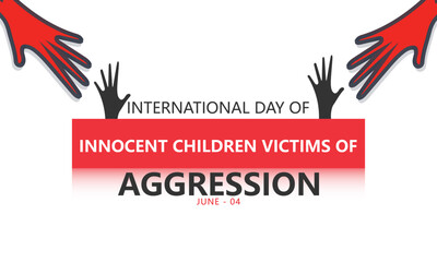 International Day of Innocent Children Victims of Aggression. background, banner, card, poster, template. Vector illustration.