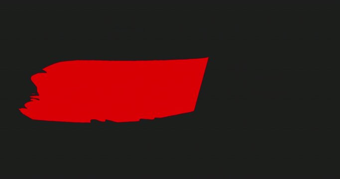 4K Paint Brush lower third pack in an alpha channel. Animated painting brush strokes pack suitable for greetings, celebrations, festivals, titles, TV news, information call box bars, and news channels