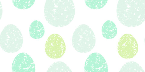 Cute illustration with colorful Easter eggs with watercolor texture, spring banner