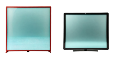 set of screen isolated on transparent background