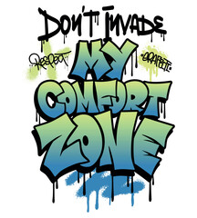 Graffiti slogan vector print street style illustration © Rob Graphix