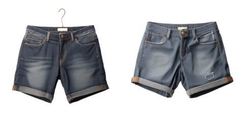 set of shorts isolated on transparent background