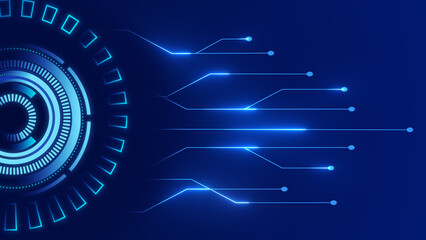 Abstract blue futuristic cyber technology background