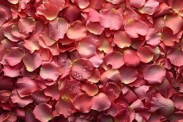 Pink Flowers Covered in Water Droplets