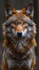 Obraz premium portrait Japanese wolf in natural environment