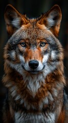 Fototapeta premium portrait Indian wolf in natural environment
