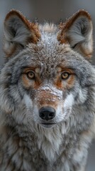 Fototapeta premium portrait Alaskan tundra wolf in natural environment