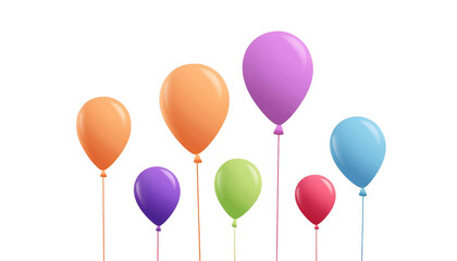 balloons isolated on white