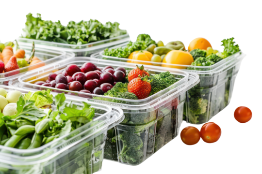 Containers with healthy food
.isolated on white background