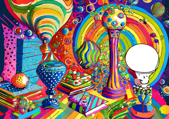 ユニークで芸術的なデジタルイラスト