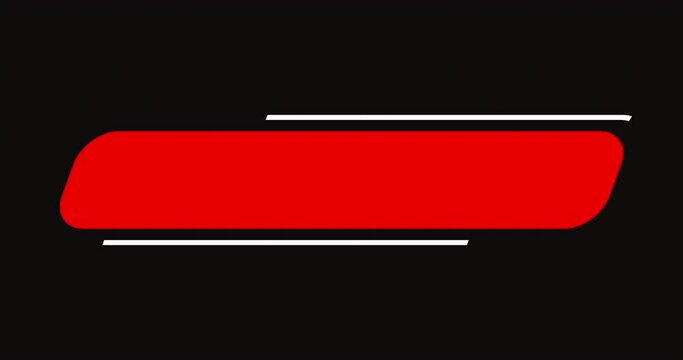 Modern cool-designed red and white color lower third in 4K alpha channel. Stunning 4K-alpha channel lower third quality for a title, TV news, information call box bars, and news channels. 
