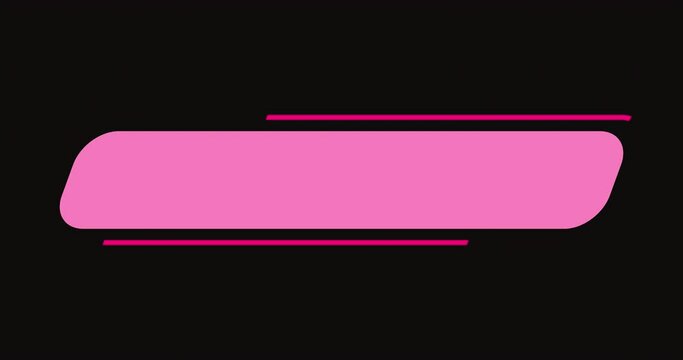 Modern cool-designed pink color lower third in 4K alpha channel. Stunning 4K-alpha channel lower third quality for a title, TV news, information call box bars, and news channels. 