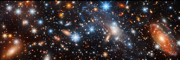 Enchanting Symphony of Distant Stars: A Spectacular View of an Outer Space Galaxy