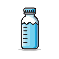 Illustration Vector Graphic Cartoon of a Drinking Bottle, Featuring Modern Design and Hydration Function