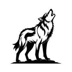a drawing of a wolf  