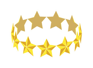 星が連なる輪っかのイラスト