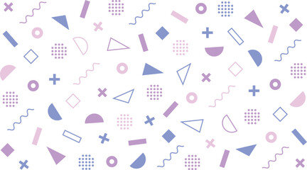 かわいいレトロな三角形のメンフィスデザインの背景壁紙