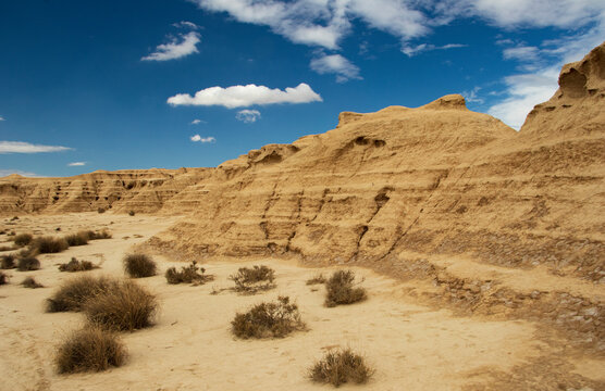 Las Bardenas Reales de Navarra son un paraje natural semides&eacute;rtico de unas 42.000 ha que se extiende por el sureste de Navarra. Sus suelos son de arcillas, yesos y areniscas y han sido erosionados