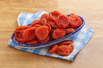 Sweet organic dry apricot snack