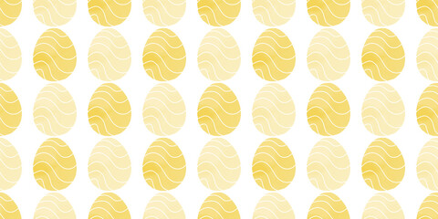 Fototapeta premium Cute illustration with colorful Easter eggs with watercolor texture, spring banner