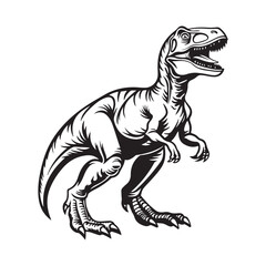 Albertosaurus Dinosaur Image Vector On White Background, Illustration of a Albertosaurus 