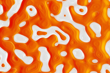 Abstract orange red and white 3d textured surface illustration background.  - 785984187