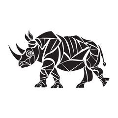 Isolated abstract rhino Vector Image, Illustration Of a Rhino