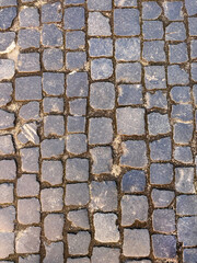cobbled road as background, cobblestone texture - 785988164