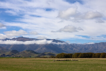 Ausblick auf Traumhafte Landschaft in Neuseeland mit Bergen und unglaublicher Weite 
