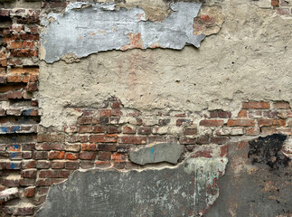 abandoned old concrete brick wall texture grunge background - 785989151