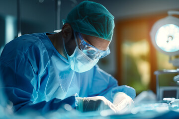 Surgeon at work in operating room