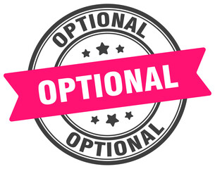 optional stamp. optional label on transparent background. round sign