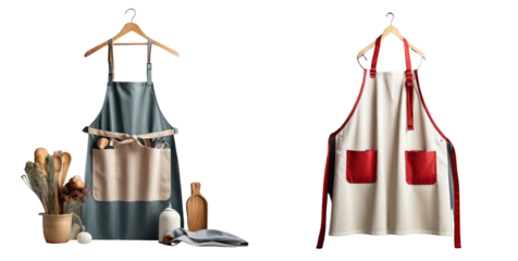 set of apron isolated on transparent background