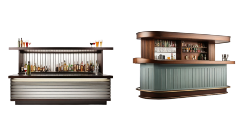 set of bar isolated on transparent background