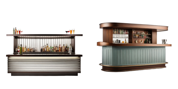 set of bar isolated on transparent background