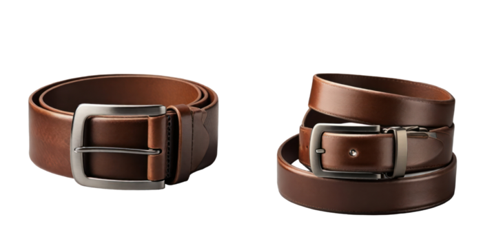 set of belt isolated on transparent background - Powered by Adobe