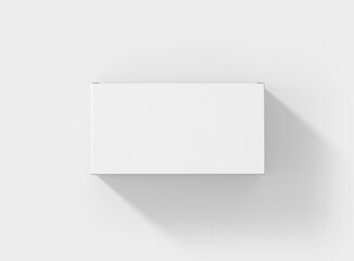 Rectangular Paper Package Box Mockup Isolated on White Background. 3D Rendering