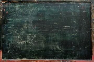 Chalk rubbed out on a blackboard, grunge background - obrazy, fototapety, plakaty