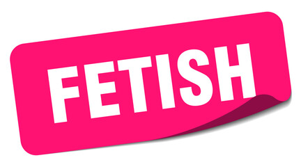 fetish sticker. fetish label