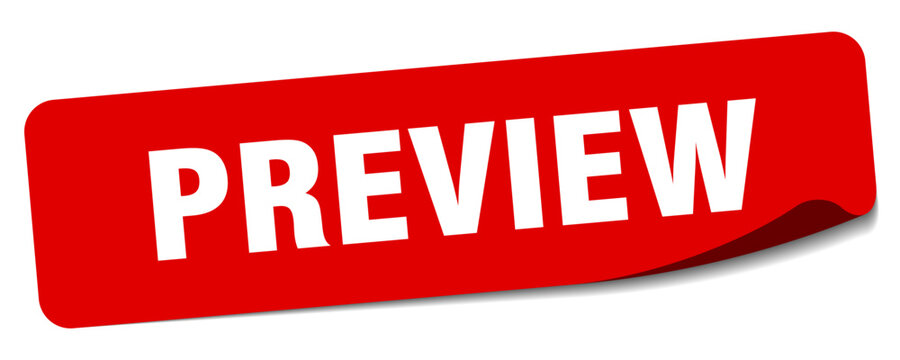 preview sticker. preview label